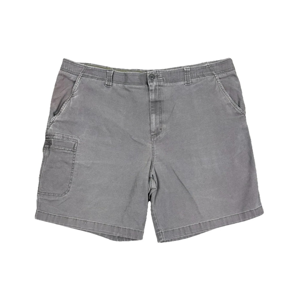 LL BEAN Cargo Shorts Mens 42W Natural Fit Hiking‎ Gray Cotton Outdoor Fishing